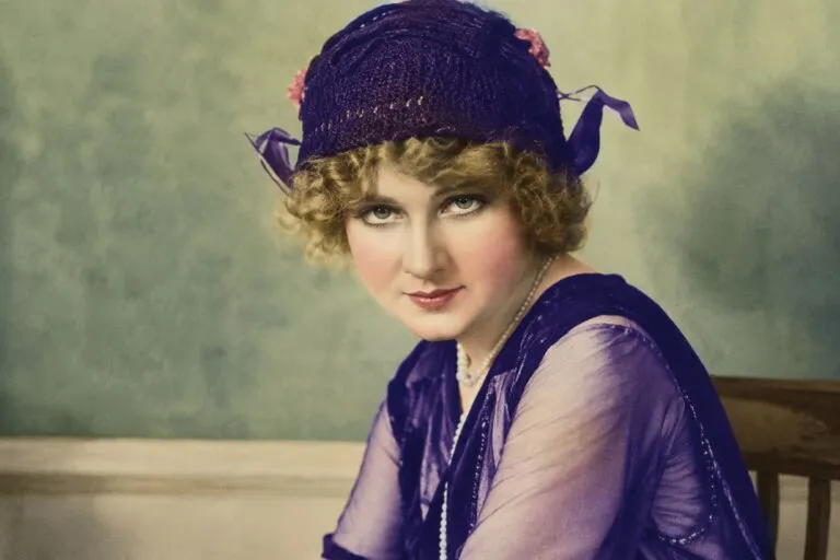 Florence Lawrence durante la era del cine mudo, considerada la primera estrella del cine tras una campaña que transformó el marketing de Hollywood.
