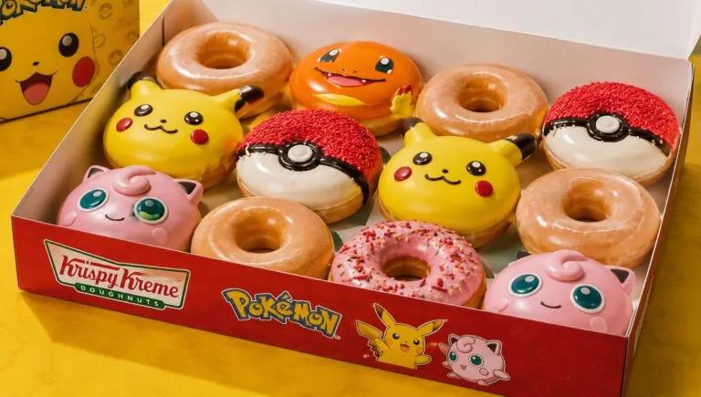Krispy Kreme y Pokémon presentan en México donas temáticas y productos coleccionables por el aniversario de la franquicia.