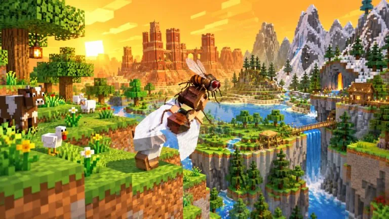 Mosca virtual controlada por una simulación neuronal dentro de Minecraft