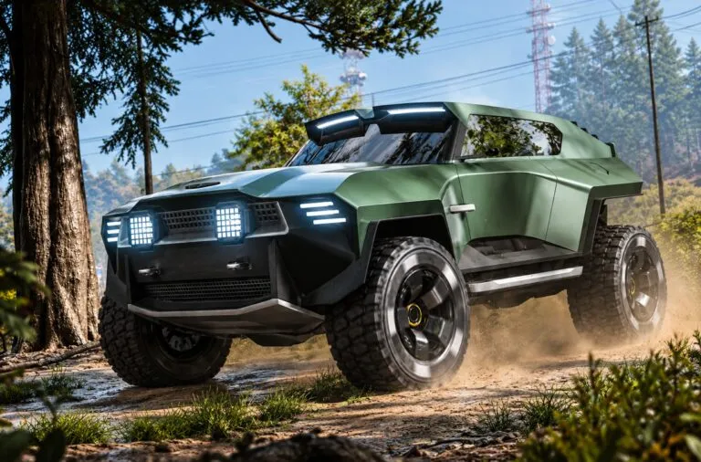Aston Martin Call of Duty Dreadnought, camioneta todoterreno de diseño militar que podría inspirar un vehículo para el Dakar.