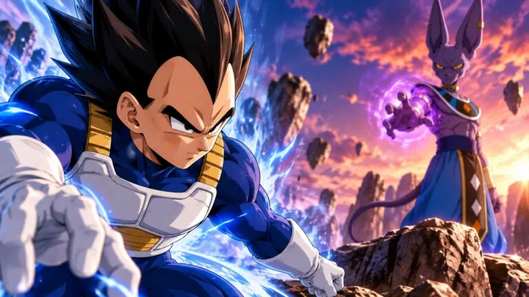 Vegeta en Dragon Ball Super Beerus con una imagen renovada, mejoras de animación y un diseño actualizado para el anime japonés.